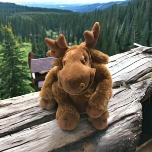2004 Second Nature Simply Irresistible Conrad Moose Quality Plush Brown‎ Soft